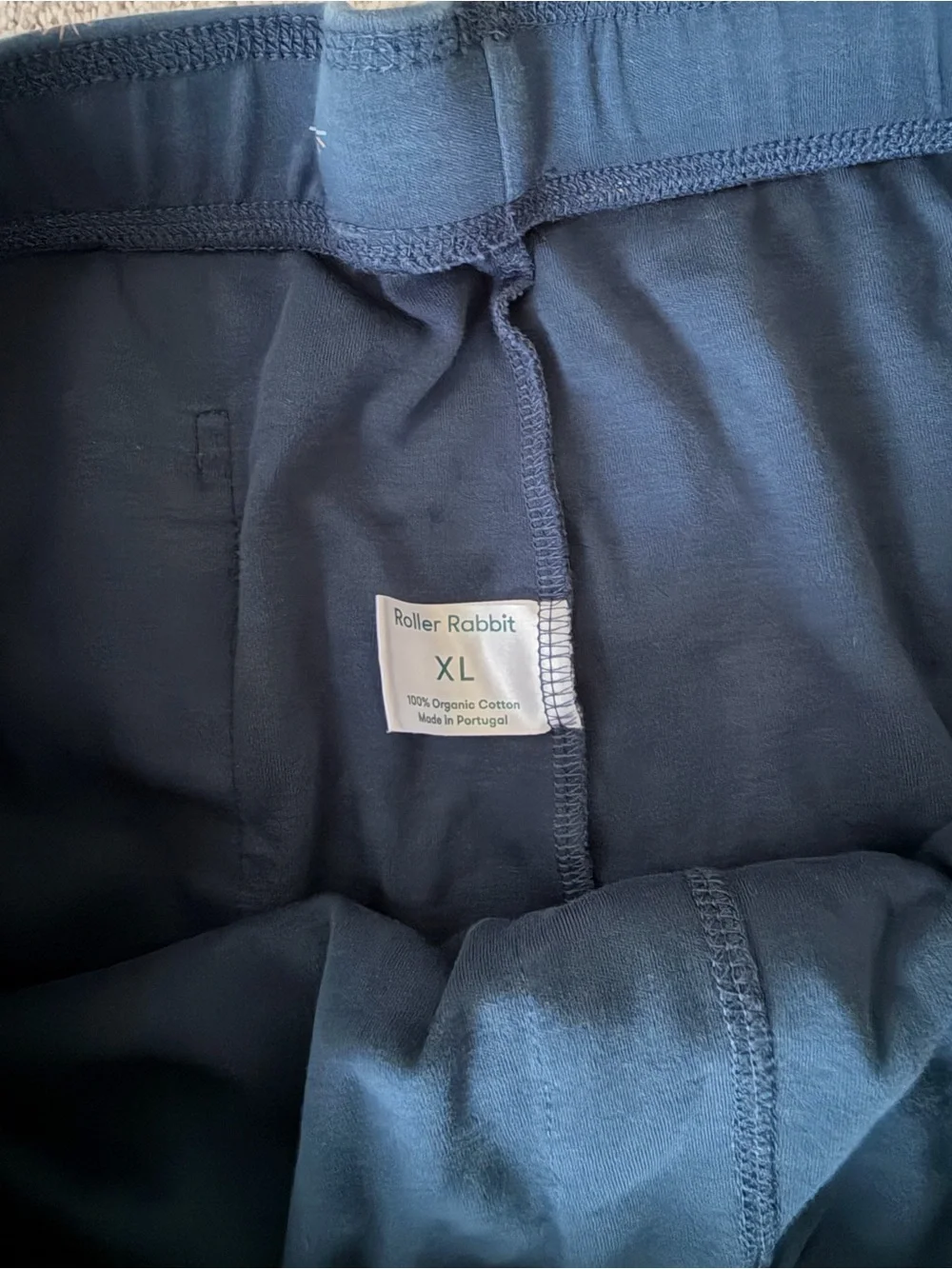 Faherty x Roller Rabbit Simon Blue Mini Wave Pajama Pants Mens Size XL Lounge